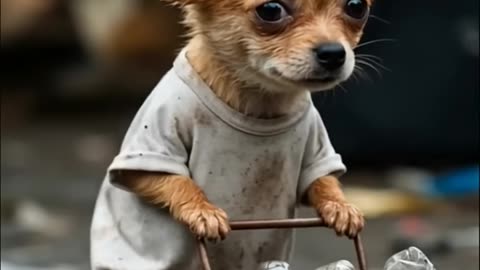 Puppy work hard