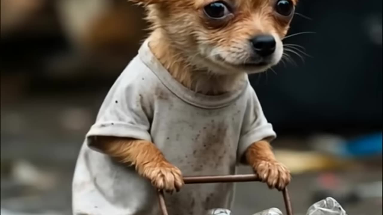 Puppy work hard
