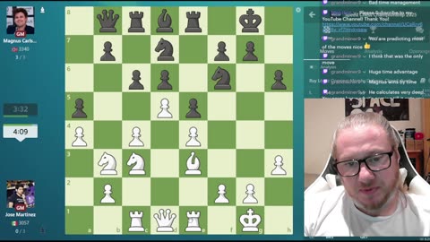 Speed Chess Championship Round 1: Magnus Carlsen vs Jose Martinez chess.com