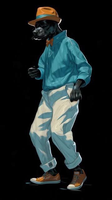 Dog dancing to funk music