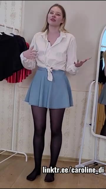 Trying on an EXTREMELY short skirt