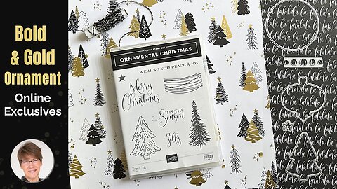 Gold & Bold Ornament Christmas Card (No-Fuss Heat Embossing Tips)