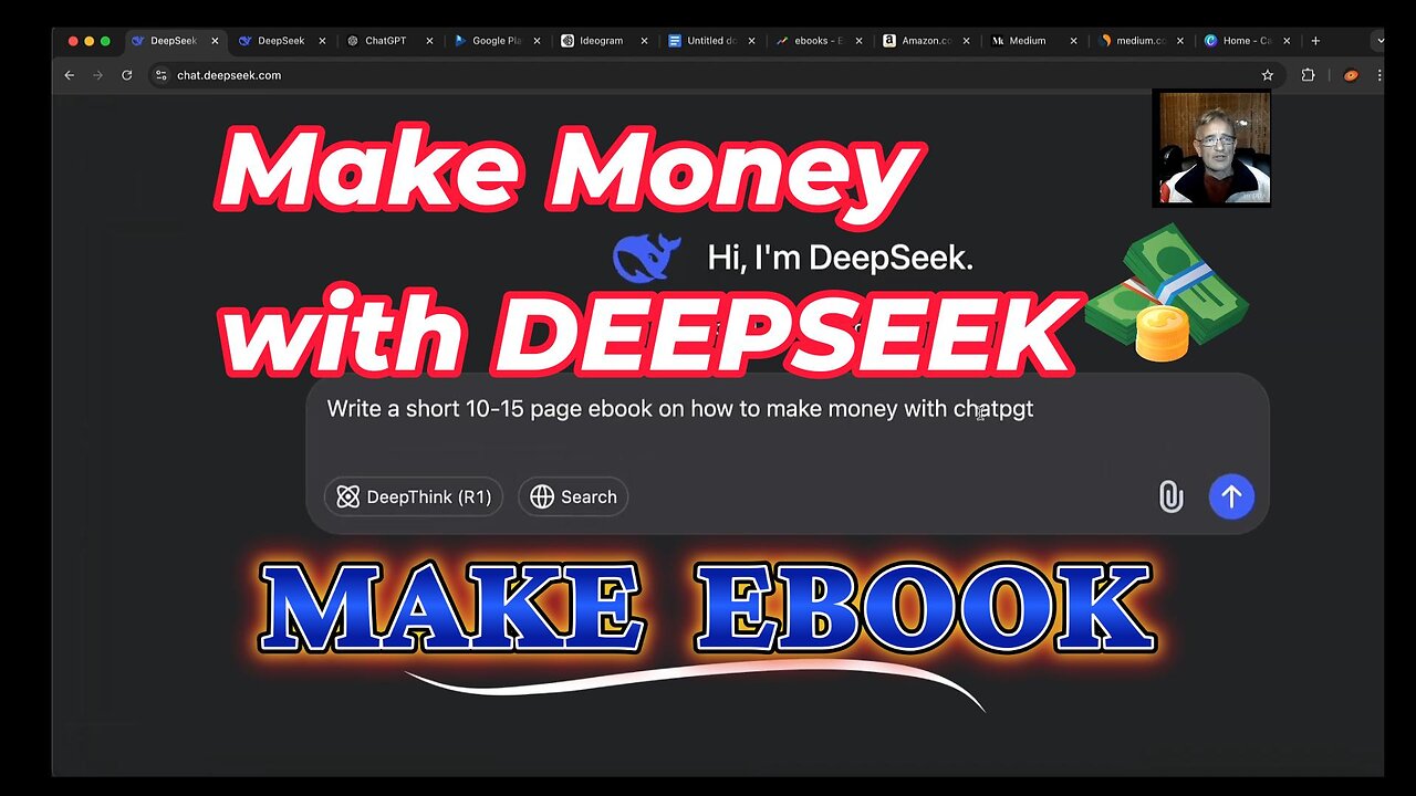 Deepseek and Money Making eBook writing #makemoneywithAI #deepseekmoneymaking #workfromhome #learnai