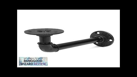 160mm Length Iron Industrial Pipe Shelf Vintage Black Bracket Holder Home Decor Review