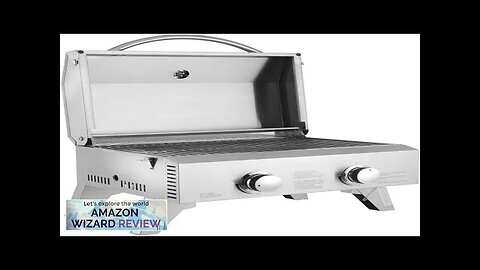 ROVSUN Portable Gas Grill with 2 Burner 20000BTU Large Tabletop Camping Propane Review