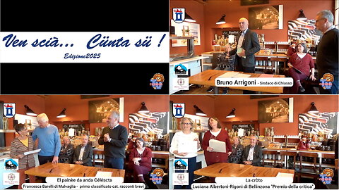 Chiasso premia i dialetti: ecco i vincitori di Ven scià… Cünta sü 2025