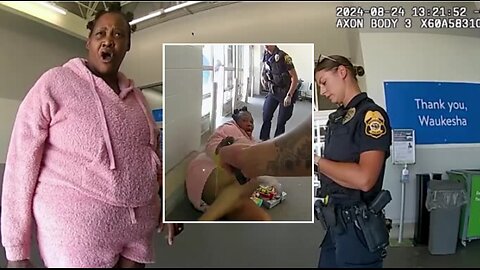 Sloppy Obese T-1000 Black Woman VS Two Lady Cops - Dindunuffin Shoplift