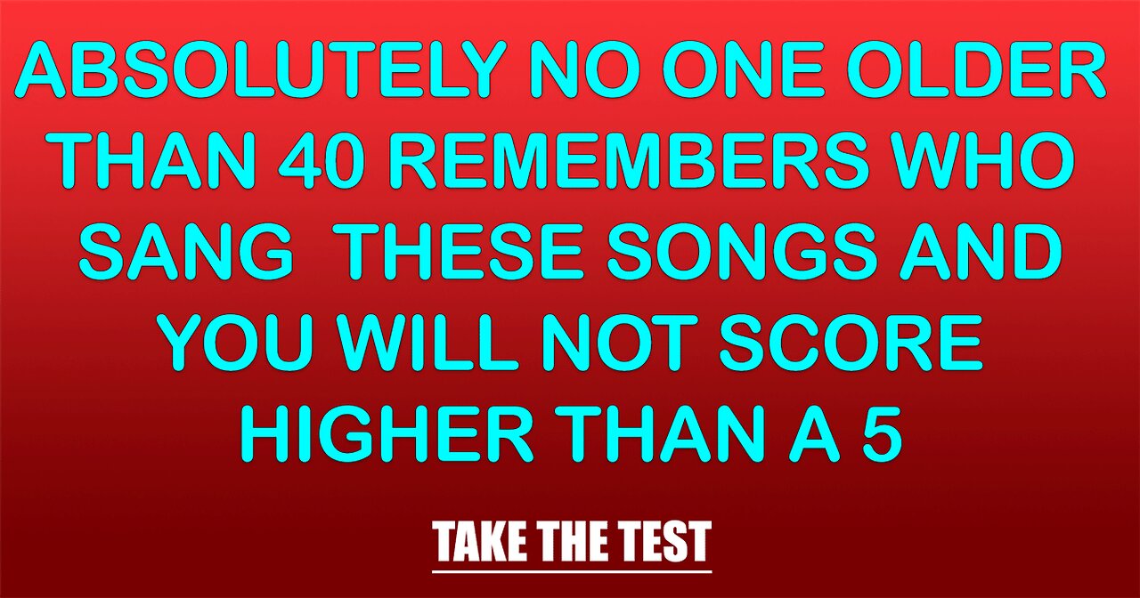 Who sang these songs?