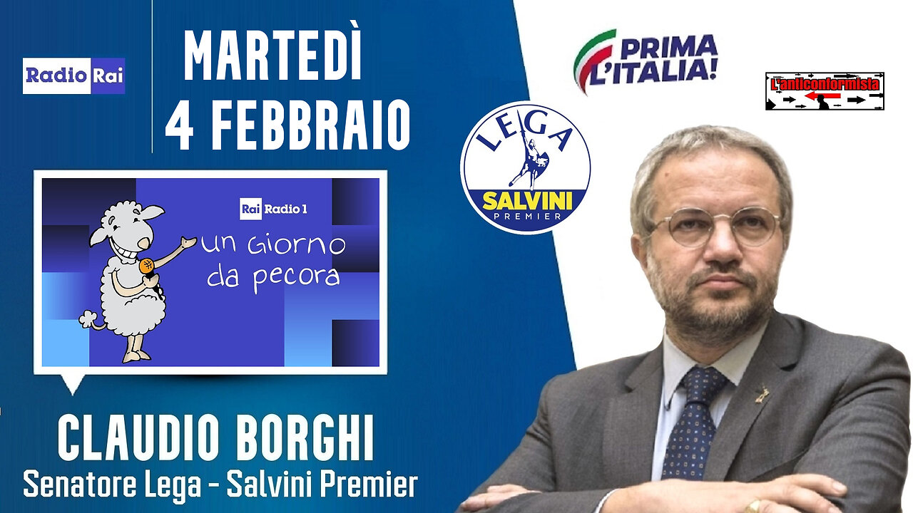 🔴 Sen. Claudio Borghi ospite della trasmissione "Un giorno da pecora" del 04.02.2025