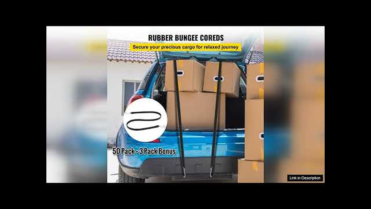 VEVOR Rubber Bungee Cords 53 Pack 41" Long Weatherproof Natural Rubber Tie Review