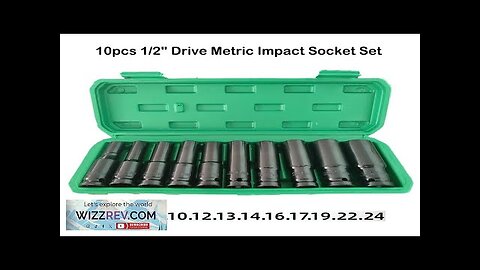 10pcs 1/2" Drive Metric Impact Socket Set Universal Socket Metric Drive Deep Review