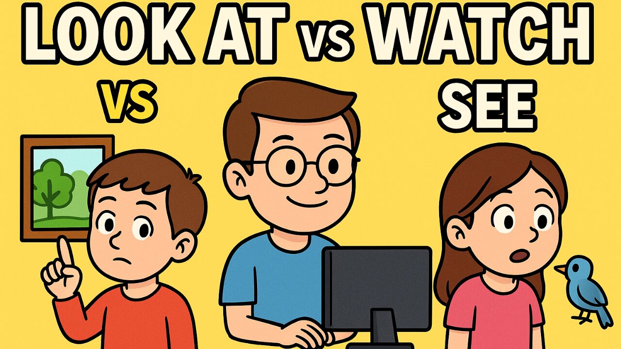 LOOK AT vs WATCH vs SEE | Learn the Real Difference in English