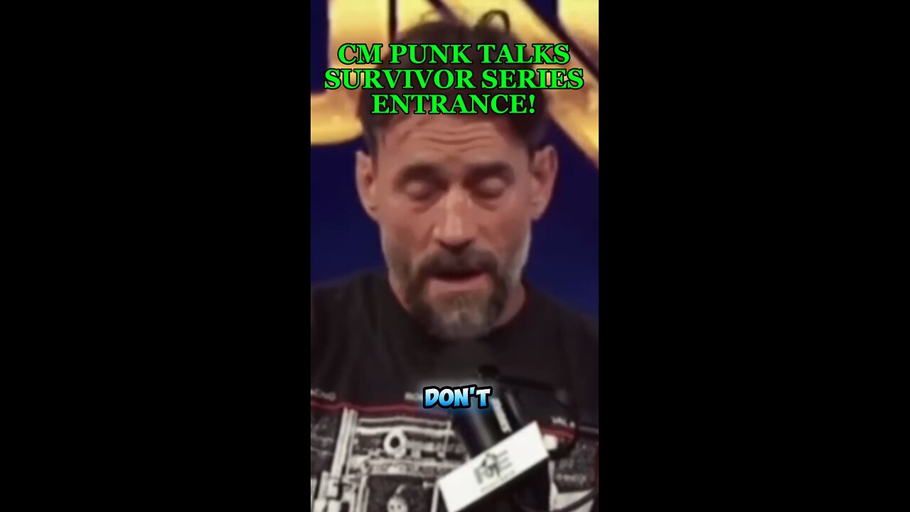 CM PUNK TALKS SURVIVOR SERIES ENTRANCE!