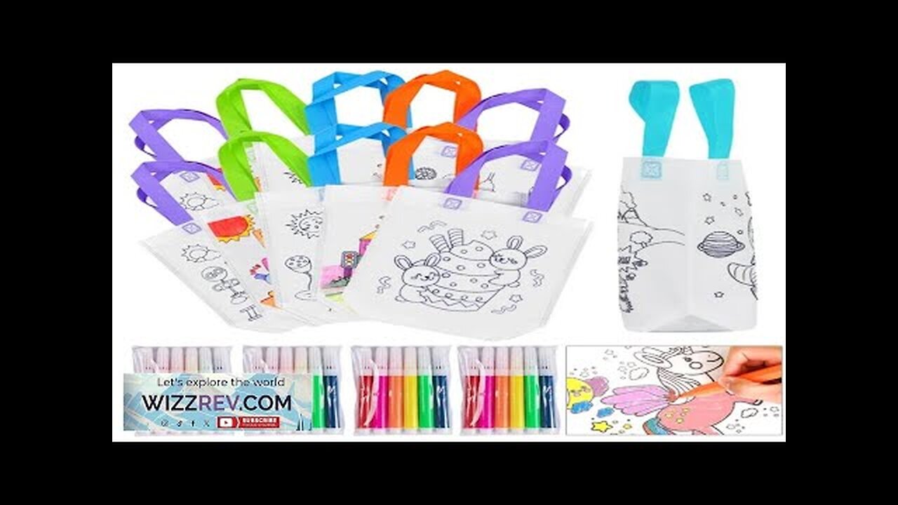 DIY Graffiti Bags with Coloring Marker Painting Non-Woven Gift Bags For Kids Review