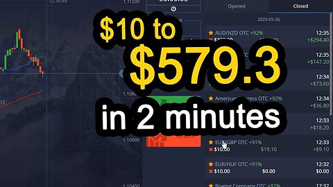 $10 to $579.3 in 2 minutes