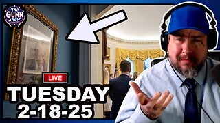 LIVE: Trump puts his MUGSHOT in Oval Office and other Headlines | The Gunn Show (2/18/25)