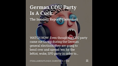 German CDU Party Is A Cuck.🤭