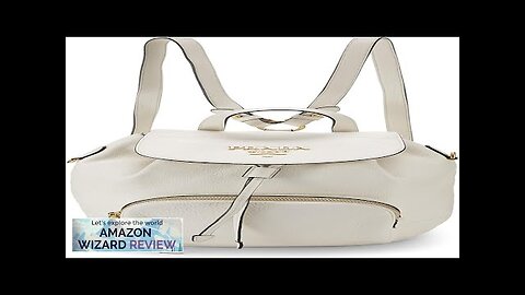 Prada Pre-Loved White Vitello Daino Backpack WhiteClassic Prada structured backpack Review