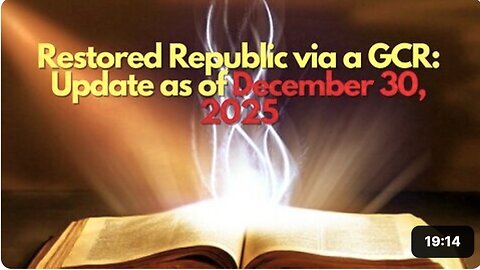 Restored Republic via a GCR Update as of December 30, 2025