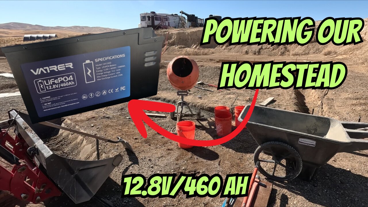 OFF GRID HOMESTEAD / LIVING OFF A 460AH VATRER BATTERY / WELDING OFF LITHIUM BATTERY?