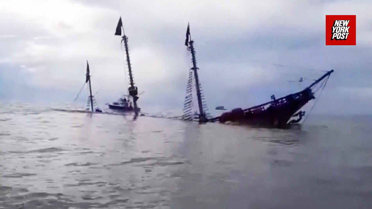 Iconic replica of Christopher Columbus ship sinks off coast of Mexican resort town