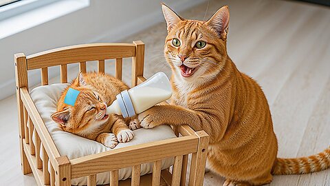 Kitten Gets Sick After Helping Mama Cat Harvest Carrots 🥕 Mama Buys Medicine & Cooks Delicious Meals