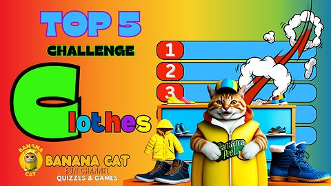 Clothes Top 5 Challenge 👗👕 | Quiz Game 📝❓ | Brain Break 🧠 | Banana Cat 🍌🐱 | 🏆