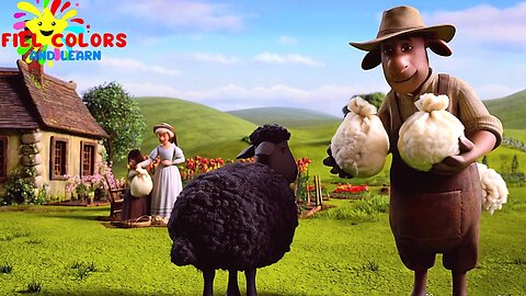 Baa Baa Black Sheep | nursery rhymes and kids songs lullabies for babies | fill colors and learn