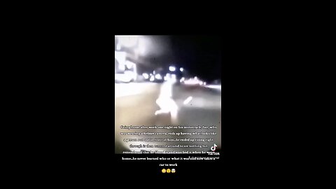 Ghost crosses the road and into a motorcycle