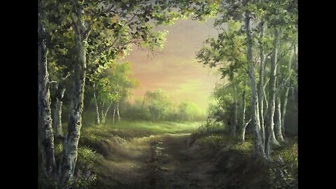 Birch Forest at Sunset | Paint with Kevin Hill