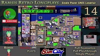 SimCity | SNES | 1991 | Scenario #5 Boston | Retro Longplay | Episode 14