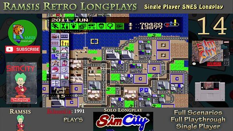 SimCity | SNES | 1991 | Scenario #5 Boston | Retro Longplay | Episode 14