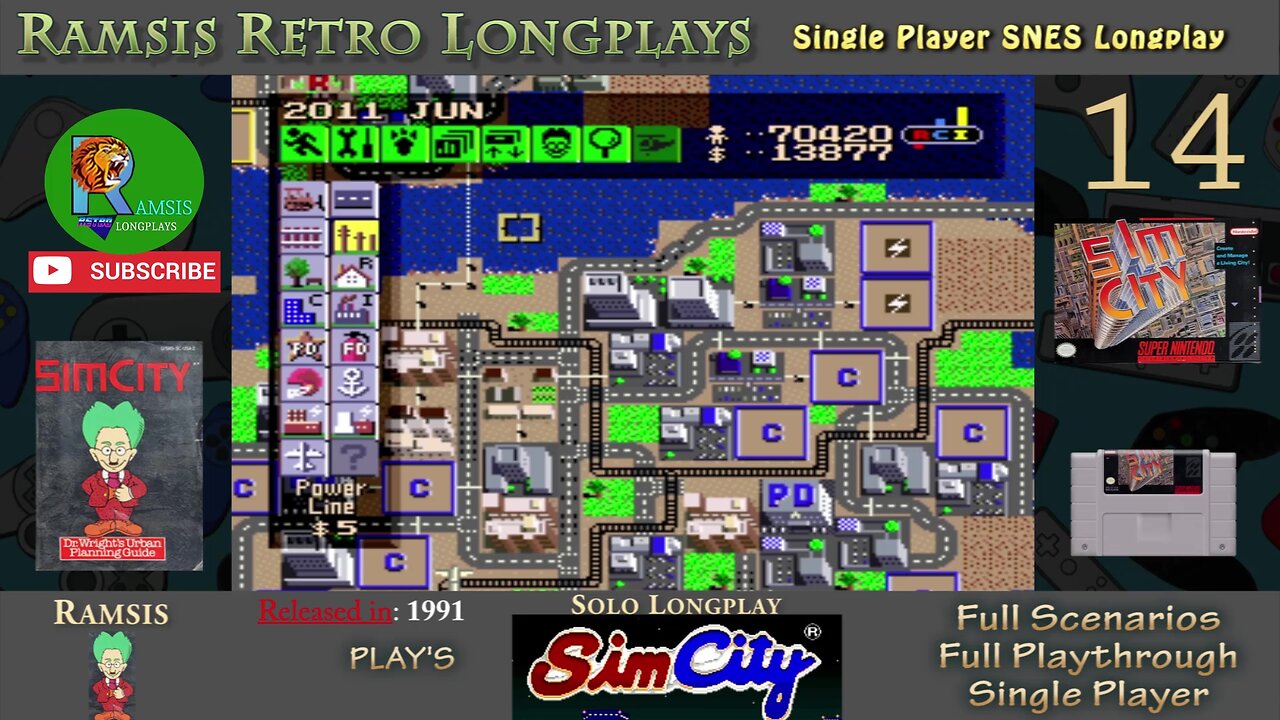 SimCity | SNES | 1991 | Scenario #5 Boston | Retro Longplay | Episode 14