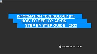 [OLD-CONTENT] Information Technology: AD DS Deployment Tutorial