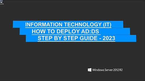 [OLD-CONTENT] Information Technology: AD DS Deployment Tutorial
