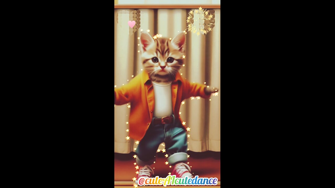 Very cute cat dance 🥰🥳🥰 #trending #AI #cat #dance #shorts #viralvideo