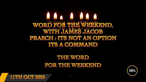 Word for the Weekend - It's Not an Option, It's a Command