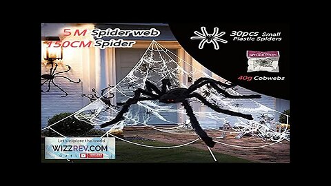 Giant Spider Huge Spider Web Halloween Decoration Props Haunted Indoor Outdoor Spooky Review