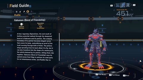 gabumon (bond of friendship) all digivolution/de-digivolution/profile Digimon Story Time Stranger