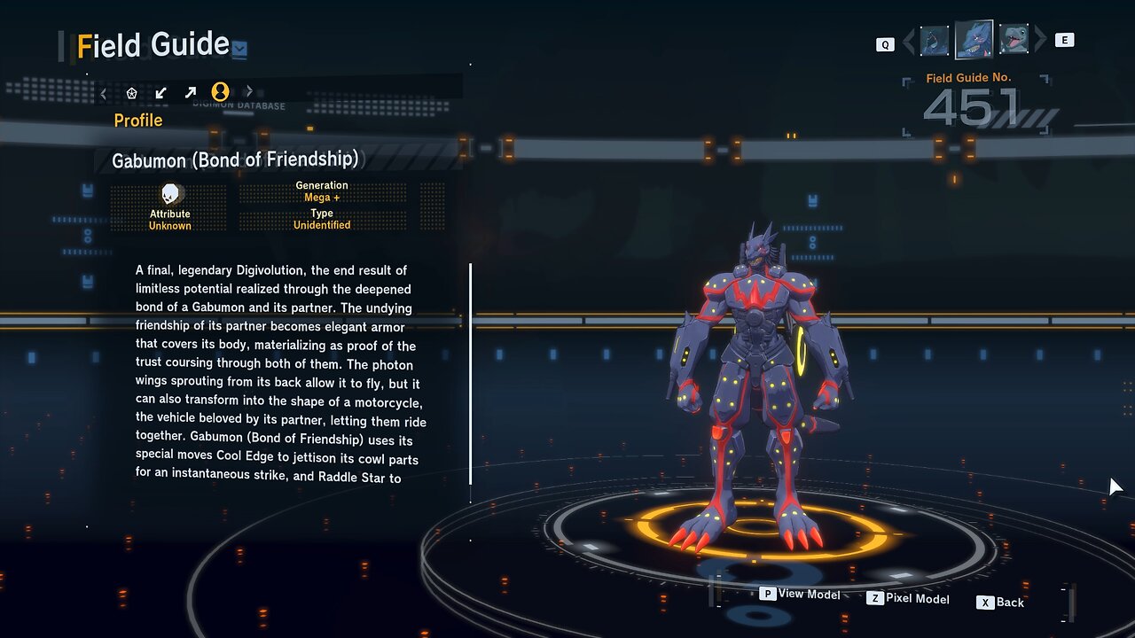 gabumon (bond of friendship) all digivolution/de-digivolution/profile Digimon Story Time Stranger