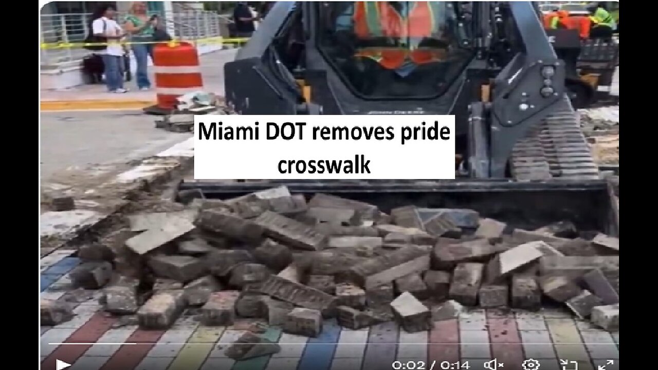 Miami FL DOT rips out pride crosswalk
