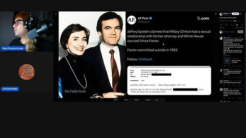 🍷 Epstein: Hillary Clinton had affair with Vince Foster