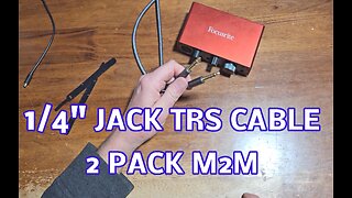 Elebase 1/4" Inch TRS Cable, 10', 2Pack, Male to Male, 6.35mm