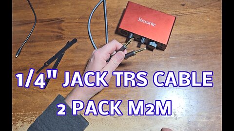 Elebase 1/4" Inch TRS Cable, 10', 2Pack, Male to Male, 6.35mm