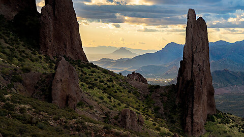 Rock Climbing - The Hand - Superstition Wilderness, Arizona