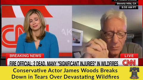 Conservative Actor James Woods Breaks Down in Tears Over Devastating Wildfires