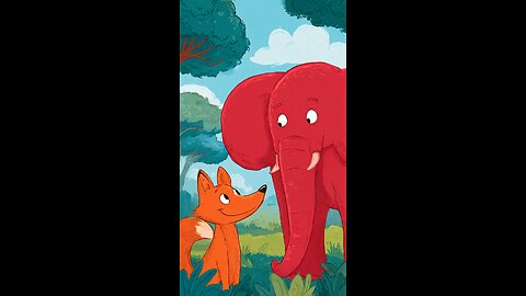🦊The Fox and the Red Elephant’s Game। Funny Animal Short Story। Fox Masti Story