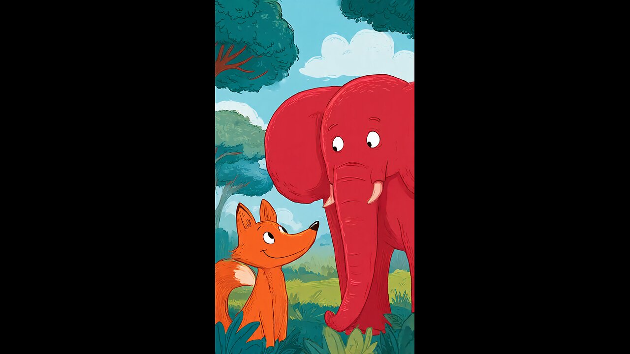 🦊The Fox and the Red Elephant’s Game। Funny Animal Short Story। Fox Masti Story