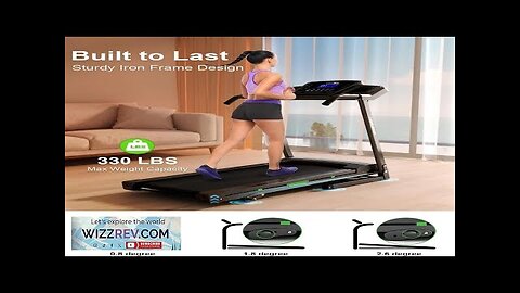 Folding Treadmill with Adjustable Incline 3.5HP Foldable Treadmills for Home 330LBS Weight Review