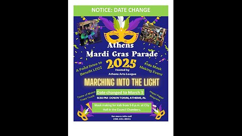 Mardi Gras Parade ⚜️ in Athens Alabama